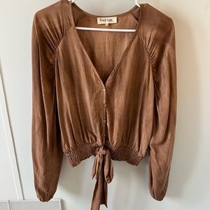 Brown boutique blouse